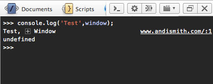 Using console.log
