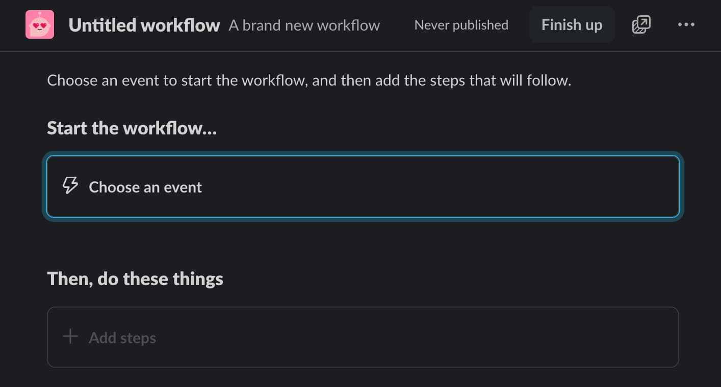 The workflow builder